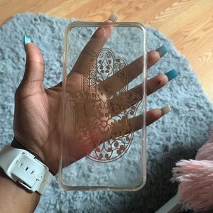 Clear & Rose Gold iPhone 8 Plus case